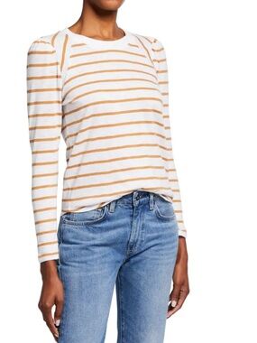 Veronica Beard Mason Stripe Puff Sleeve
Baseball Tee Sweet Magnolia Top Shirt